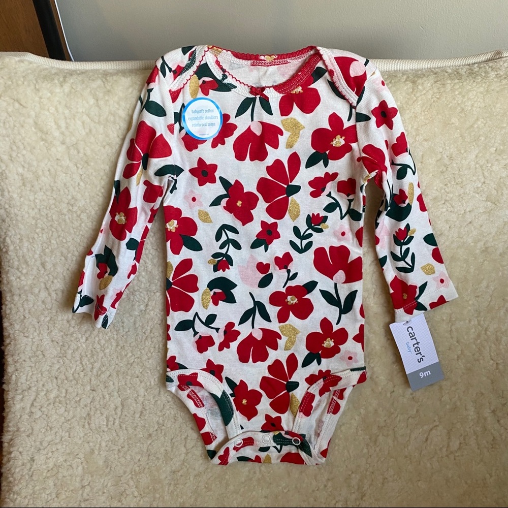 Carter’s 9mo Holiday Onesie Christmas NWT